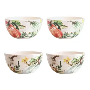 Sonemone Pumpkin Harvest Cereal Bowls for Kitchen, 26oz Ceramic Bowls Set of 4 for Cereal, Salad, Soup, Pasta, Dessert, Microwave & Dishwasher Safe