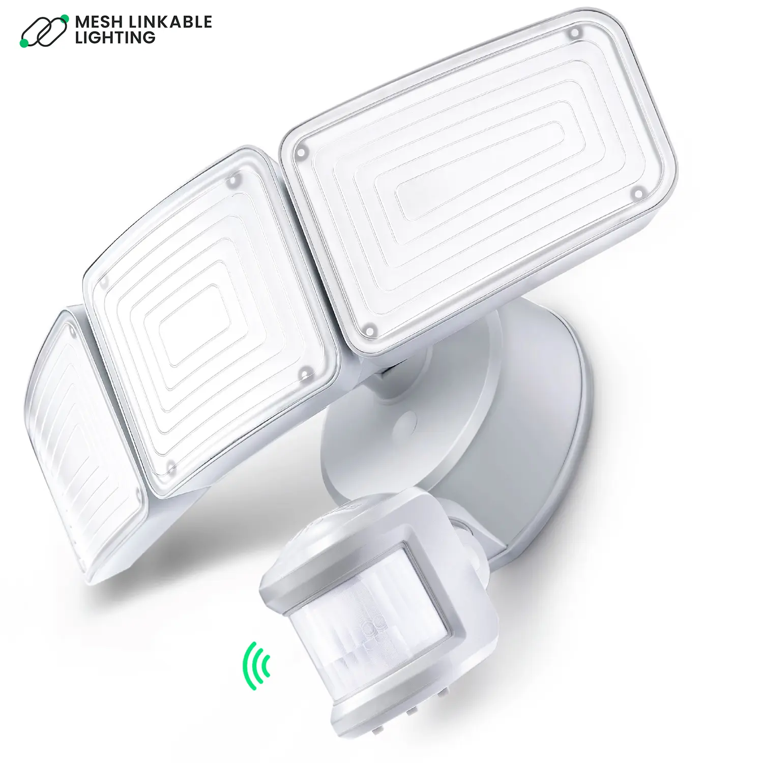 Home Zone Security ES00942G LED Outdoor Flood Light, 5000 Lumens, 5000K Bright White, Motion Sensor Detection
