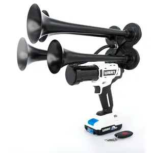 Hart Pulsefire Premium Extreme Edition Impact Train Air Horn 150 dB Output, Wireless Remote Control, Hand-Assembled in USA, Portable, Handheld Train Horn Drill