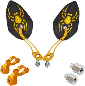 Handlebar Rear View Mirrors For Mountain Road , 2 count  rear view mirrors with Wide Angle Mirror, Adjustable Rotatable Handlebar for Mountain , Bicycle Rearview Mirror