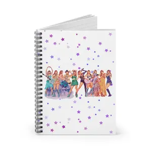 Falling Stars Version Eras Tour Spiral INotebook 8x6" Journal Song Blank Book