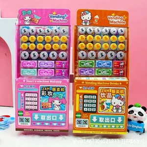 2 Pack Mixed Vending Machine Bubble Sticker Box Set, Assorted Makeup Snack Drink Instant Noodle Theme 3D Puffy Stickers with Fake Money Coins, Kids Pretend Shopping Play Toy, DIY Scrapbook Journal Craft Supplies Girls Birthday Gift