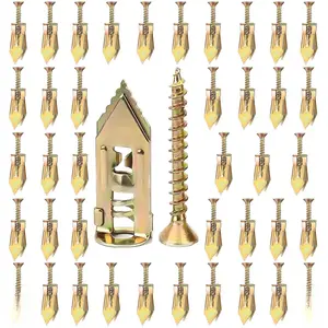 80 Pcs Metal Expansion Bolt for Drywall,Upgrade The Drywall Anchors,No Drill or Holes in Wall,Easy to Install and Widely Applied,40 Sheetrock Anchors & 40 Self Tapping Screws