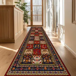 Bohemian Long Rug, Boho Runner Rug, Christmas Holiday Design, Multiple Color Styles, Cozy Fashion Home Decor, Indoor Outdoor Print Mat