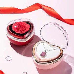 Surprise Rotating Ring Box, Automatic Jewelry Holder, Proposal Engagement Ring Box, Valentine's Day Heart Gift, Romantic Gift for Mother's Day, Jewelry Boxes