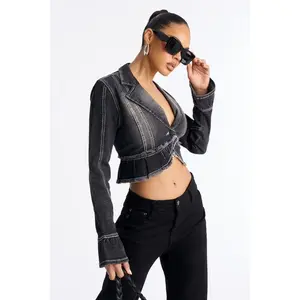 Low Fidelity Denim Blazer - Grey 6