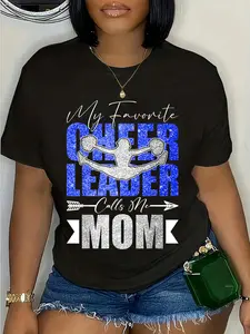 100% Cotton Unisex My Favorite Cheerleader Calls Me Mom Cheer Mom Mothers Day T-Shirt