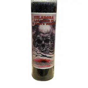 Santa Muerte Scissors Fixed Candle Ready For Use Veladora Las Tijeras De La Santa Muerte for Protection and Energy