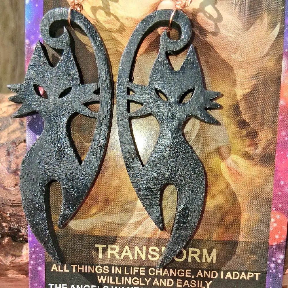 Judgmental Forest Cat Earrings  jewellery