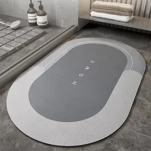Quick-Dry Absorbent Bath Mat, Non-Slip Rubber Bottom, Ideal for Bathroom, Sink, Toilet, Kitchen, Living Room, Bathtub, Laundry Room, Decorative