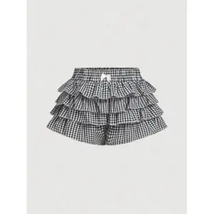 Women’s summer fashion plaid long pants skirt, stylish and comfortable design, suitable for casual wear, very suitable for warm weather GARMENTARY