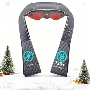 ALLJOY Cordless Massagers for Neck and Back, Rechargeable Shiatsu Shoulder and Neck