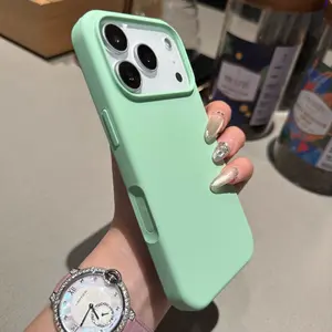 Luxury Lens Frame Case, Ultra-Thin Liquid Silicone Protective Soft Shell, Compatible with iPhone 17 Pro Max/16/15/14/13/12/11 Pro Max/XR Plus
