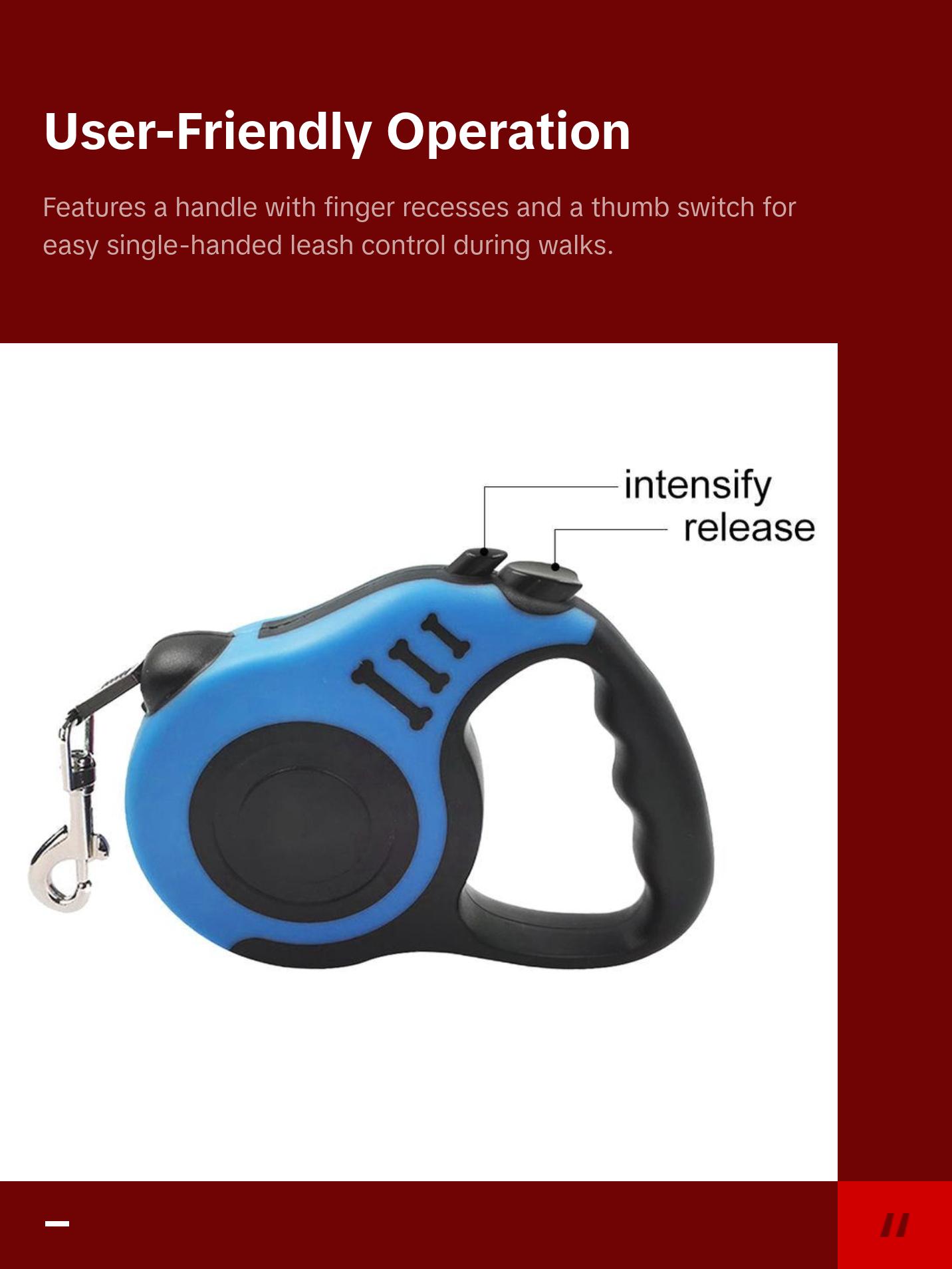 Automatic Telescopic Tractor Retractable Dog Leash, Pet Rope - MOQ 10 Pcs