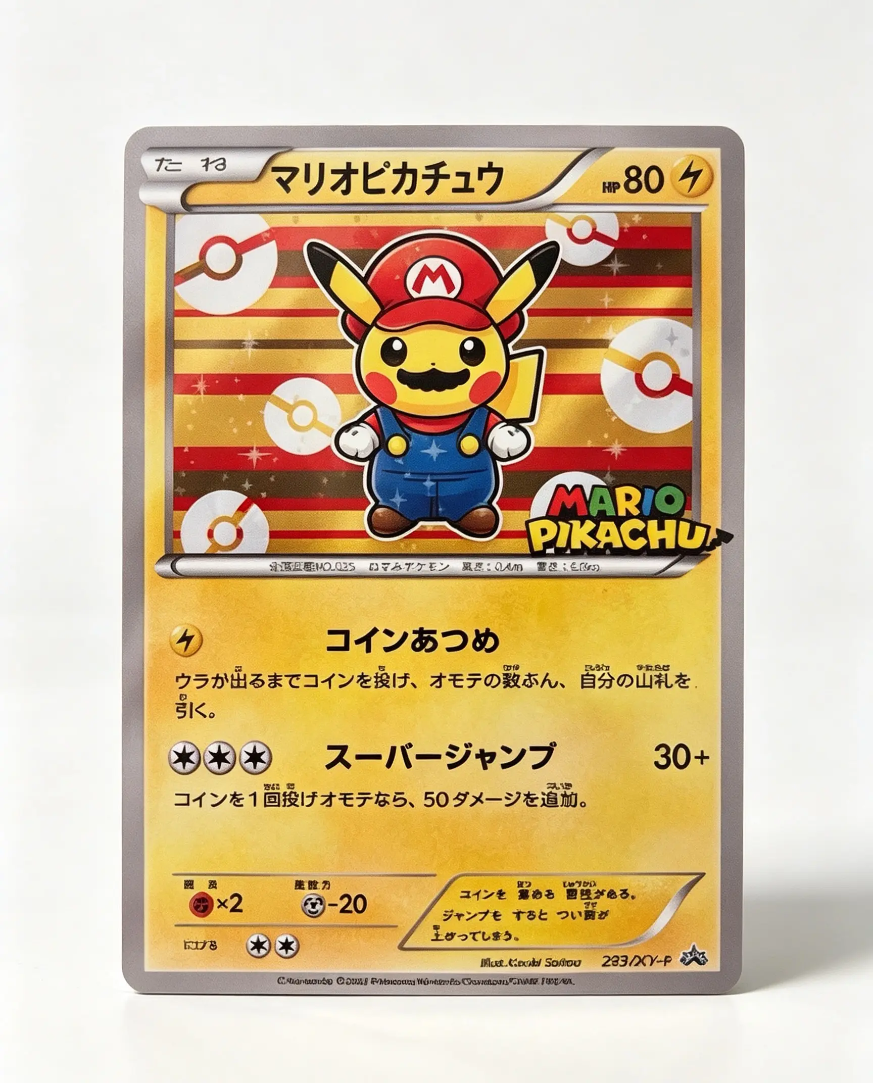 Pikachu cosplaying as Mario