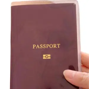 1pcs Transparent PVC Passport Cover For Vacation Passport Pouch For Flight For Back To School For Men And Women Travel Essentials Travel Stuff Travel Organiser Travel Items Travel Wallet Passport Holder Passport Wallet Be Travel Document Holder