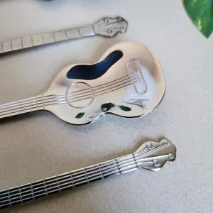 Stainless Steel Bass Acoustic Guitar Spoons, Coffee Stir Sticks, Home Bar