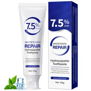 7.5% Hydroxyapatite Toothpastes for Enamel Protection and Tooth Strengthening (4.23 Oz), Fluoride-Free Formula with Gentle Mint, for Sensitive Teeth, Daily Protection, Long-Lasting Fresh
