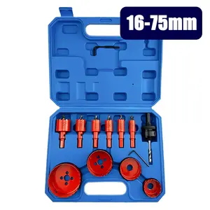 11pcs 16-75mm M42 Bi-Metal Drill Bit HSS Steel Drilling Hole Saw Drill Bit Carpentry Wood Drilling Crown For Metal Aluminum Iron Drill Bits Set