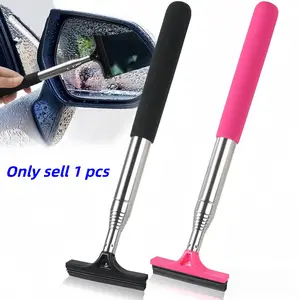 Extendable Car Rearview Mirror Wiper, Portable Raindrop Cleaner, Window Defogger Scraper, High-Efficiency Automotive Cleaning Tool, Car Windshield Cleaner