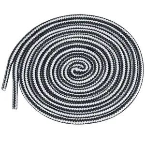 INSPIRE CHIC Round Shoe Lace Dual Colored Striped Shoestrings Durable Boots Strings Hiking Shoelace 1 Pair