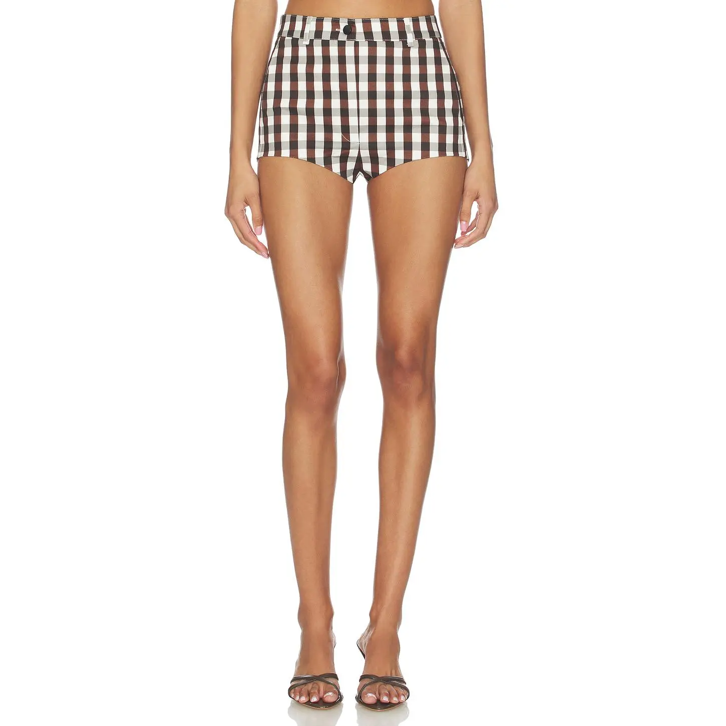 CULTNAKED Vixen Short in Gingham Brown CULTNAKED Vixen Short in Gingham Brown