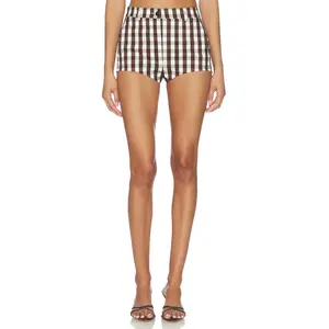 CULTNAKED Vixen Short in Gingham Brown