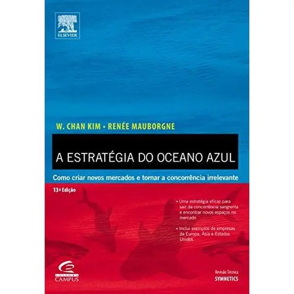 Used Literature Book - "Estrategia do Oceano Azul" (Blue Ocean Strategy) by W Chan Kim, Brazilian Portuguese Paperback, Reading Materials for Students, Learning Resource for Bold New Path