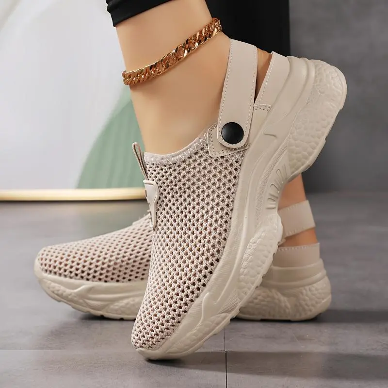Women's Casual Slip-On Sneakers |   Breathable Mesh Fabric Thick MD Sole |   Multi-Color Options |   All-Season Comfort Shoes |   Easy On/Off Design, Slipon Shoes