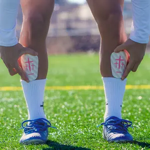 Pink/White Cross Shin Mini Guards