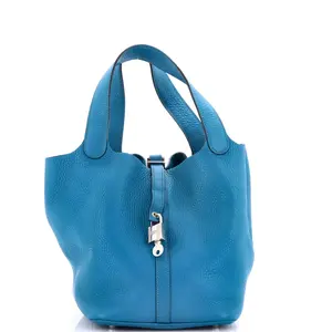 Pre-owned HERMÈS material Bucket Bags Hermes Picotin Lock Bag Clemence MM by Rebag