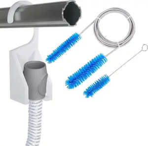 CPAP Hose Cleaner Brush Kit with Mask Brush, Drip-Dry Hook, Fits 15-22mm Tubes, Handy Stainless Steel Wire Bristle Brush, Complete CPAP Cleaning Supplies