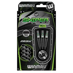 Winmau Sniper Black 2 SOFT TIP Dart Set 20 gram 90% Tungsten Alloy