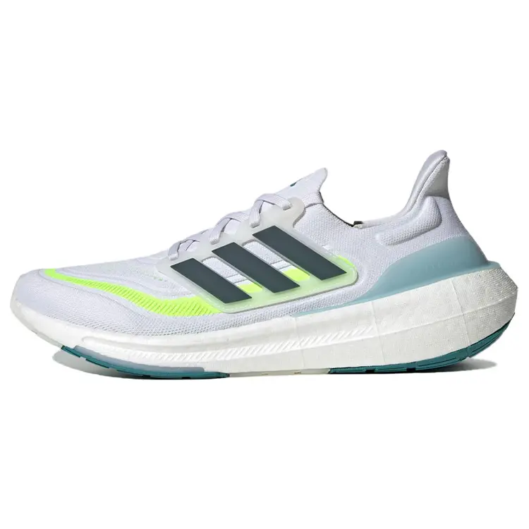 Adidas UltraBoost Light White Arctic Night Lucid Lemon' Cushioned Durable Low Top Running Shoes Unisex IE1768