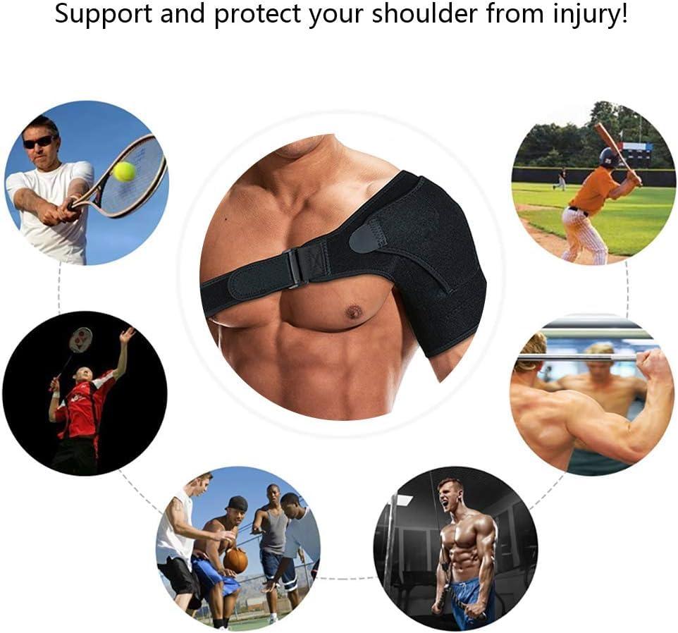 Shoulder Support Brace with Pressure Pad for Men Women, Adjustable Shoulder Brace for Torn Rotator Cuff, Tendonitis, Dislocation, AC Joint, Bursitis, Labrum Tear, Pain, Fits Right or Left Shoulder ,shoulder training strap
