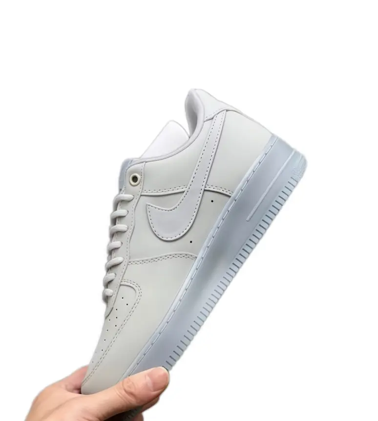 Pastel Grey Classic Low Top Leather Sneakers Trendy Streetwear Footwear Men Women