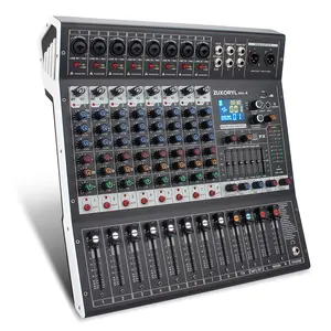 Professional 8-Channel Bluetooth Audio Mixer | USB Studio Sound Board with 48V Phantom Power |99 DSP Effects Processor for PC Recording, Streaming & Podcasting | XLR, RCA Interface for DJs and Musicians  smartphone Bluetooth