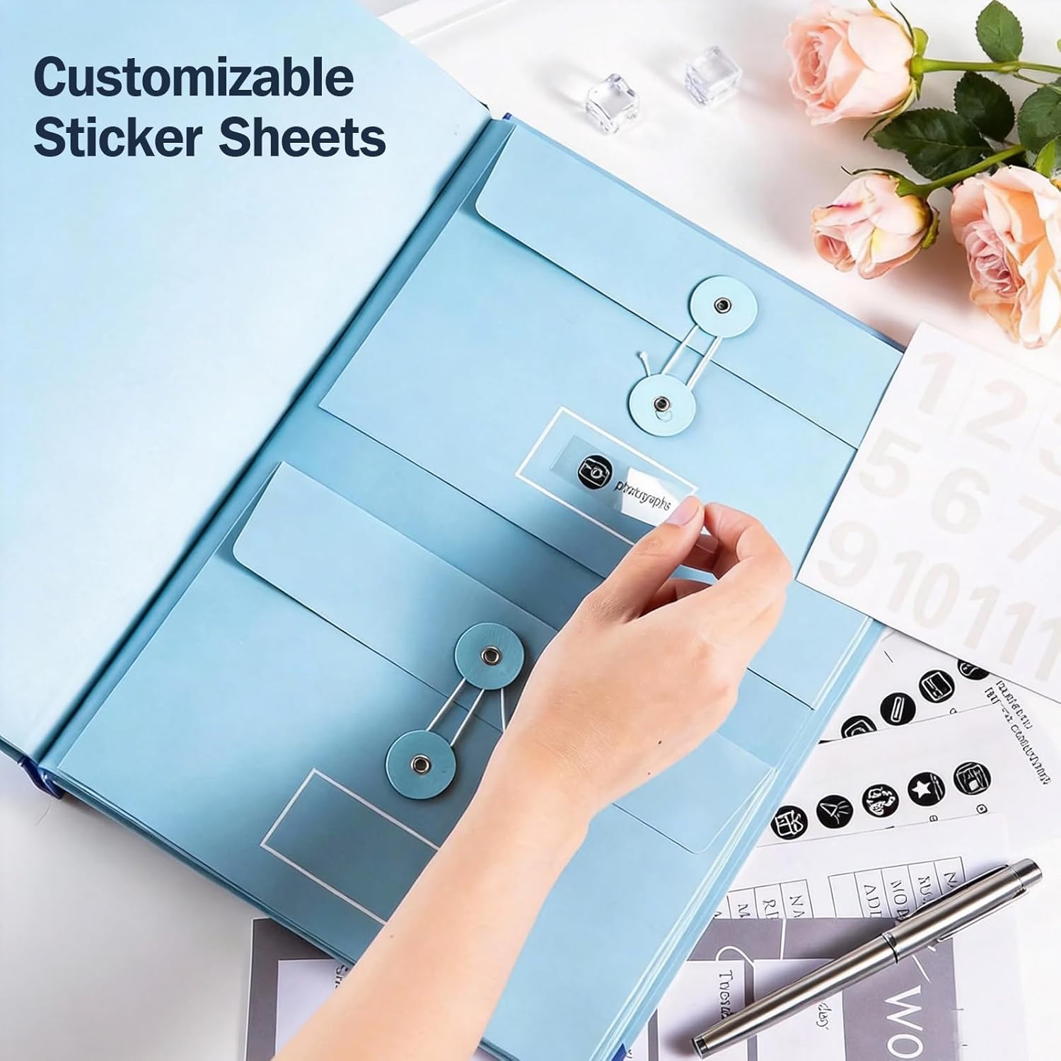 In Case I Die Binder Organizer with Labels,The Folio Accordion Folder Organizer Document Organizer with Pocket Slots for Passports,Birth Certificates,Life Binder for Important Documents-Home&Office Filing Solution,Life Planning Records Storage