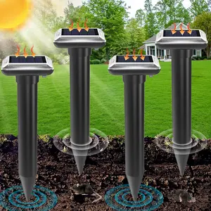 Mole Repellent,Solar Mole Repellent,Mole Repellent 4 Pieces,for The Expulsion of Moles, Gophers and Voles From Gardens and Green Areas