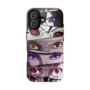 Naruto Anime Phone Case Uchiha Style, Impact Resistant For iPhone 17 16 15 14 13 12 Pro Max