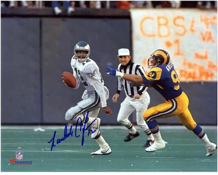 Randall Cunningham Philadelphia Eagles Autographed 8" x 10" White Scramble Photograph - Fanatics Authentic Certified