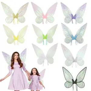 Festival Party Performance Props, Fairy Tale Cosplay Wings Set, Elf Ears Flower Crown, Role Play Costume Accessories