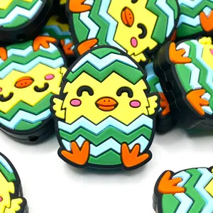 1pc Hatch Happiness Silicone Focal Beads - Easter Egg Chicks DIY Crafting Supplies for Beaded Pens Beading Jewelry