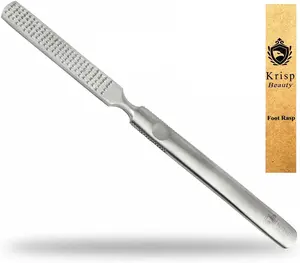 Foot Rasp Feet File and Callus Corn Dead Skin Remover Scraper Scrubber Shaver (7" inch) Foot Care Pedicure Metal Surface Tool to Remove Hard Skin, Can be Used on Both Wet and Dry Feet, Colossal Stainless Steel File by Krisp Beauty Manicure Callus Remover