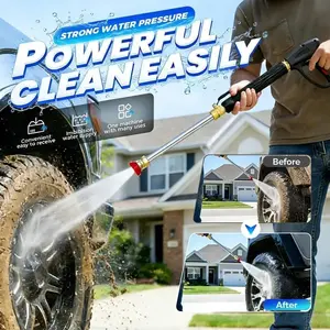 Car Washing, Patio and Pet, Jet Nozzle Power Washer for Garden Hose with 2 High-Pressure Nozzles, New Pressure Washer, Hose Sprayer Nozzle with Adjustable Spray Patterns for Garden Watering