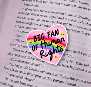 Big Fan of Human Rights Vinyl Sticker