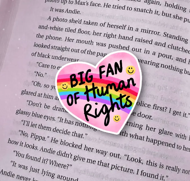 Big Fan of Human Rights Vinyl Sticker