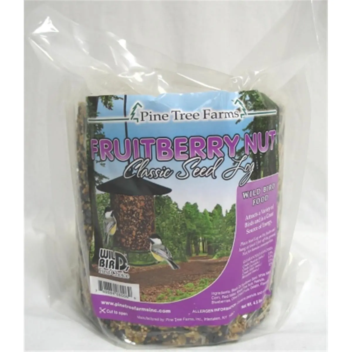 212 MAIN Classic Fruit-Berry-Nut Seed Log, 72 oz High-Energy Bird Feeding Tool, Great Energy Source for Attracting Avian Visitors in Bird Supplies, Blueberry, Raspberry