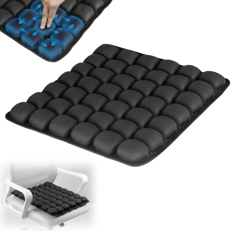 JOYTUTUS Inflatable Travel Seat Cushion with Air Pump - Compact, Pressure Relief, Versatile Use for Airplane Seats & Wheelchairs, Compatible with Automotive & Motorcycle Heated Handlebars Pads, Wheelchair Cushions, Portable