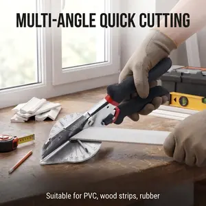 Multi-Angle Mitre Shears for Precise Trim Cutting, 45-135 Degree Adjustable Edge Cutter Tool for PVC Plastic, Soft Wood, and Wire Ducts, Hand Tools for Home DIY Projects